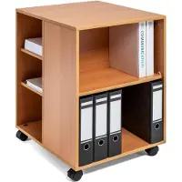 Durable Chariot de bureau, hêtre