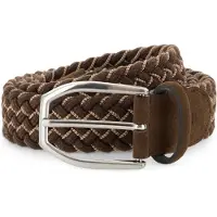 Boggi Milano Ceinture beige clair / marron / brun foncé