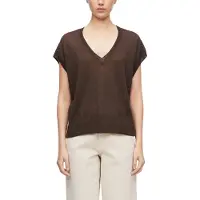Comma Pull-over brun foncé