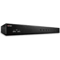 Lindy DVI-I Single Link, USB 2.0 Audio Switch KVM Pro 8 ports, Commutateur KVM, Noir