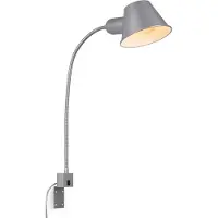 Briloner Lampe de chevet Lampe de lecture Lampe murale flexible 1xE27 10W argent Interrupteur bascule