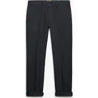 Superdry pour homme. M7011485A Chinos Premium Textured Regular gris marengo (34/32), Casuel, Coton