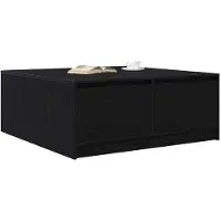 vidaXL Table basse avec tiroirs chêne noir 100x100x40 cm