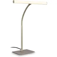 Briloner - Lampe de bureau LED, interrupteur à câble, finition satinée métallique, 47,5 cm
