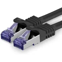 1aTTack.de , câble réseau Cat.7, 10 mètres, noir, 1 pièce - Câble de connexion Cat7 (SFTP/P)