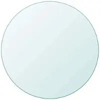 vidaXL Dessus de table ronde en verre trempé 800 mm 243629