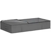 vidaXL Boîte de rangement avec fenêtre transparente, anthracite