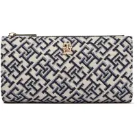 Tommy Hilfiger Porte-monnaies 'JACQUARD' bleu marine / blanc