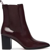 Ralph Lauren pour femme. 802P12049003 Bottines Raelynn en cuir verni bordeaux foncé (36), 5 à 8 cm, Aucun, Casuel, Grenat