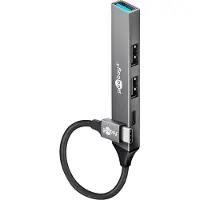 Goobay USB-C vers USB-C + USB-A hub van breidt één USB-C-poort uit n