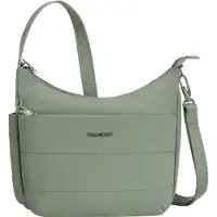 Travelon Sac bandoulière anti-vol , modèle Roam, taille moyenne, pour hommes et femmes, couleur vert mousse