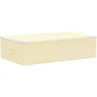 vidaXL : Boîtes de rangement, lot de 6, en tissu non tissé, 70 x 40 x 18 cm, 50,4 L, couleur crème
