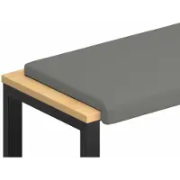 vidaXL Coussin de banquette en velours texturé, gris foncé, profondeur 35 cm