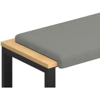 vidaXL Coussin de banquette en velours texturé, gris foncé, profondeur 35 cm