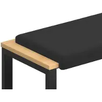vidaXL Coussin de banquette en velours texturé, noir, profondeur 35 cm