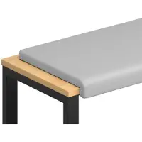 vidaXL Coussin de banquette en velours texturé, gris clair, profondeur 35 cm