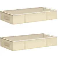 vidaXL : Boîtes de rangement avec fenêtre transparente, lot de 2, 90 litres