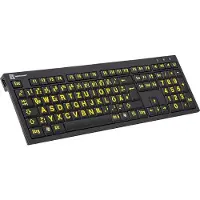 Logickeyboard XL Print PC Slim Line NERO
