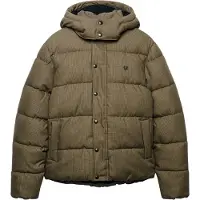 Superdry Homme Doudoune à Capuche à Carreaux Premium Brown Taille: M