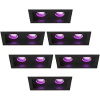 LEDVION lot de 6 spot encastrable LED 4.9W RGB CCT dimmable connecte