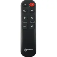 Geemarc Telecom TV5 - Télécommande - 7 boutons - noir