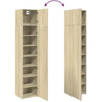 vidaXL Armoire haute Étroite Chêne Sonoma 45x42,5x225 cm Matériau dérivé du bois