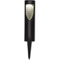 Grundig Lampe solaire avec LED blanc chaud, accu 6-8 h, avec piquet de terre, capteur crépusculaire, (H) env. 44 cm, noir