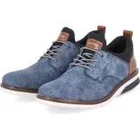 Rieker Chaussure à lacets bleu chiné / brocart / noir