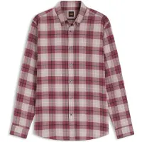BOSS pour homme. 50569719 Chemise Rickert à carreaux rouge (S), Casuel, Coton, Manche longue