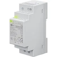Goobay 74764 Bloc d'alimentation pour rail DIN 12 V (DC), 2,5 A, 30 W, blanc - convient pour un montage DIN, TH 35/7,5 ou TH 35/15 (anciennement TS 35/7,5, TS 35/15)