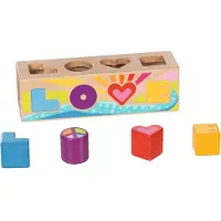 Sonstige Verlage Goki Boîte de tri en bois Boîte à formes Amour