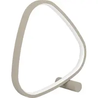 Eglo Lampe de table LED, 6,5W, 900 lm, variation de la température de couleur en 3 étapes (2700-4000-6500 K), finition sable/blanc, avec variateur tactile
