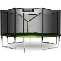 Neo-Sport Trampoline de jardin 12ft/374cm avec filet extérieur et échelle