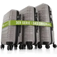 Juskys Coffret Rome - 3 pièces - ABS - Champagne