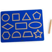 Vigatoys VIGA Tableau graphomoteur « Formes » - Apprentissage de l'écriture