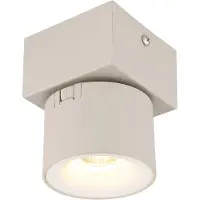 Globo Applique murale LED, métal, couleur sable mat, orientable, H 13 cm