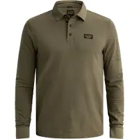 PME Legend Pull-over 'American Classic polo shirt with long sleeves and flight pocket' vert