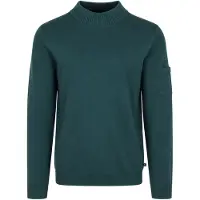 Suitable Pull Col Roulé Canes Vert Foncé