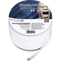 OEHLBACH 207, câble HP 2x0,75mm², 20m, blanc