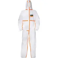 Uvex 9837510 combinaison de protection jetable 4B, blanc/orange, M