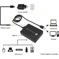Conceptronic Hub Usb 2.0-3.0 90 Cm