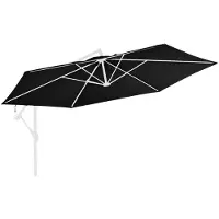 vidaXL Housse de rechange pour parasol noir 350 cm