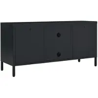 vidaXL Armoire TV noire 105x35x52 cm acier et verre