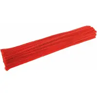Colorations – Fils chenillés rouges, 100 pièces
