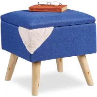 Relaxdays Tabouret avec espace de rangement, rembourré (40 x 40 x 40 cm)
