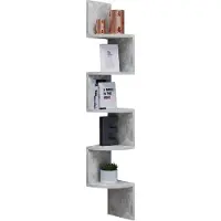 VCM Bois Étagère CD DVD Rangement Déco Étagère murale Étagère d'angle Mintis Bois Étagère CD DVD Rangement Déco Étagère murale Étagère d'angle Mintis