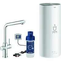 GROHE Robinet de cuisine avec fonction filtre et eau bouillante Red Duo chrome brillant 30325001