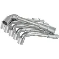 VAR Set Of 6 Angled Open Socket Wrenches 13-19 Mm Tool Argenté