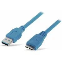 Helos Câble de connexion USB3.0, A/Micro-B, 1m, bleu