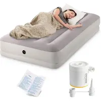 Intex Matelas gonflable pour une personne, dimensions 191x99x30 cm, avec pompe USB, marque , modèle 64177